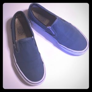 Slip On Vans - dark Slate blue. Men’s size 9.5